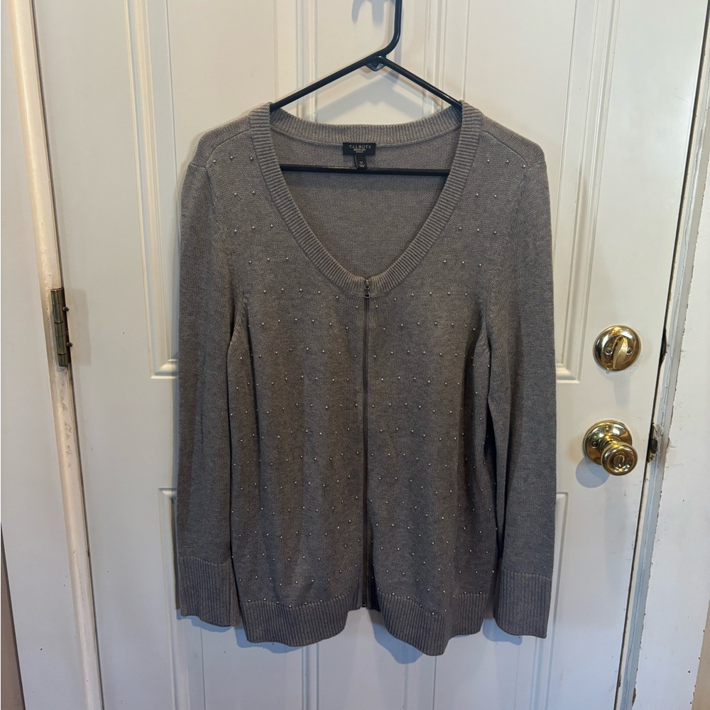 Talbots Gray Knit Sweater